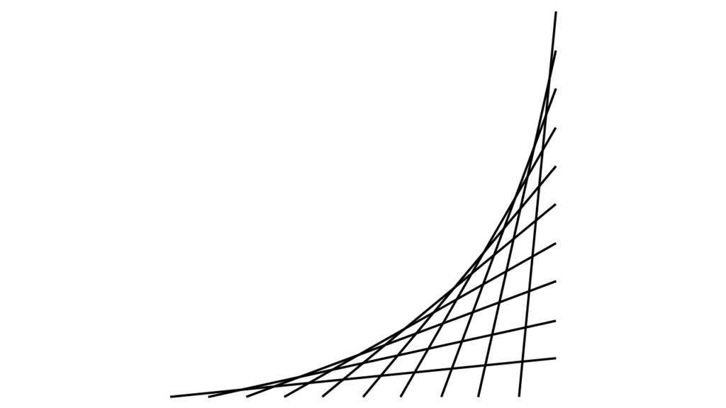 超簡単に直線だけで曲線を描く方法 幾何学模様 よりみち生活